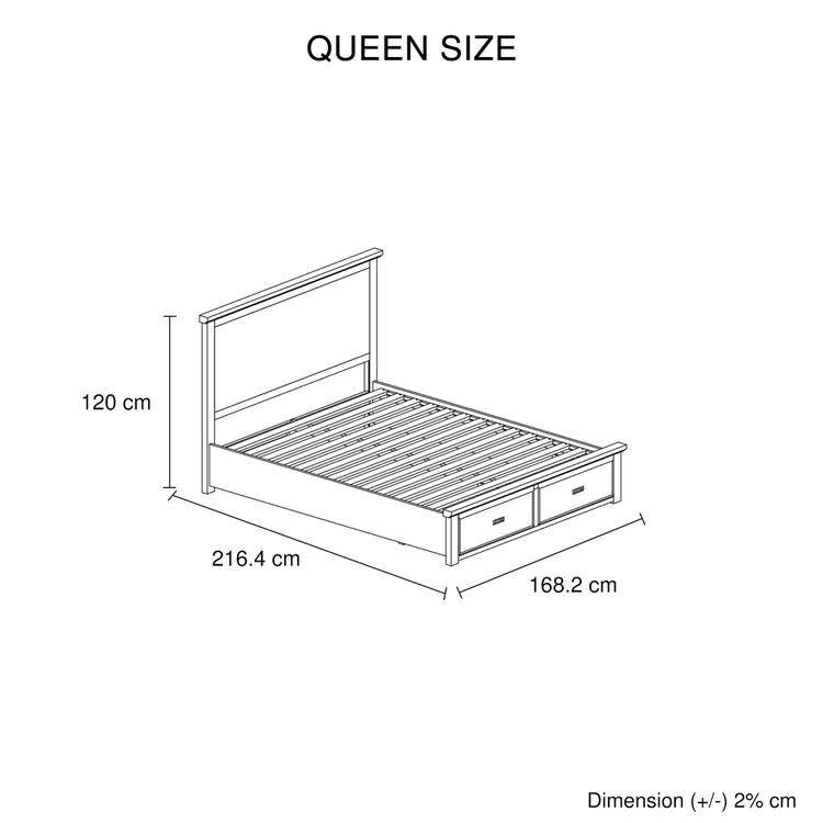 Marley Miami White Pine Wood Bed with Storage Drawers