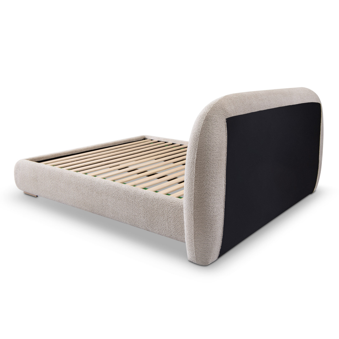 Poppy Fabric Upholstered Bed with Metal Frame
