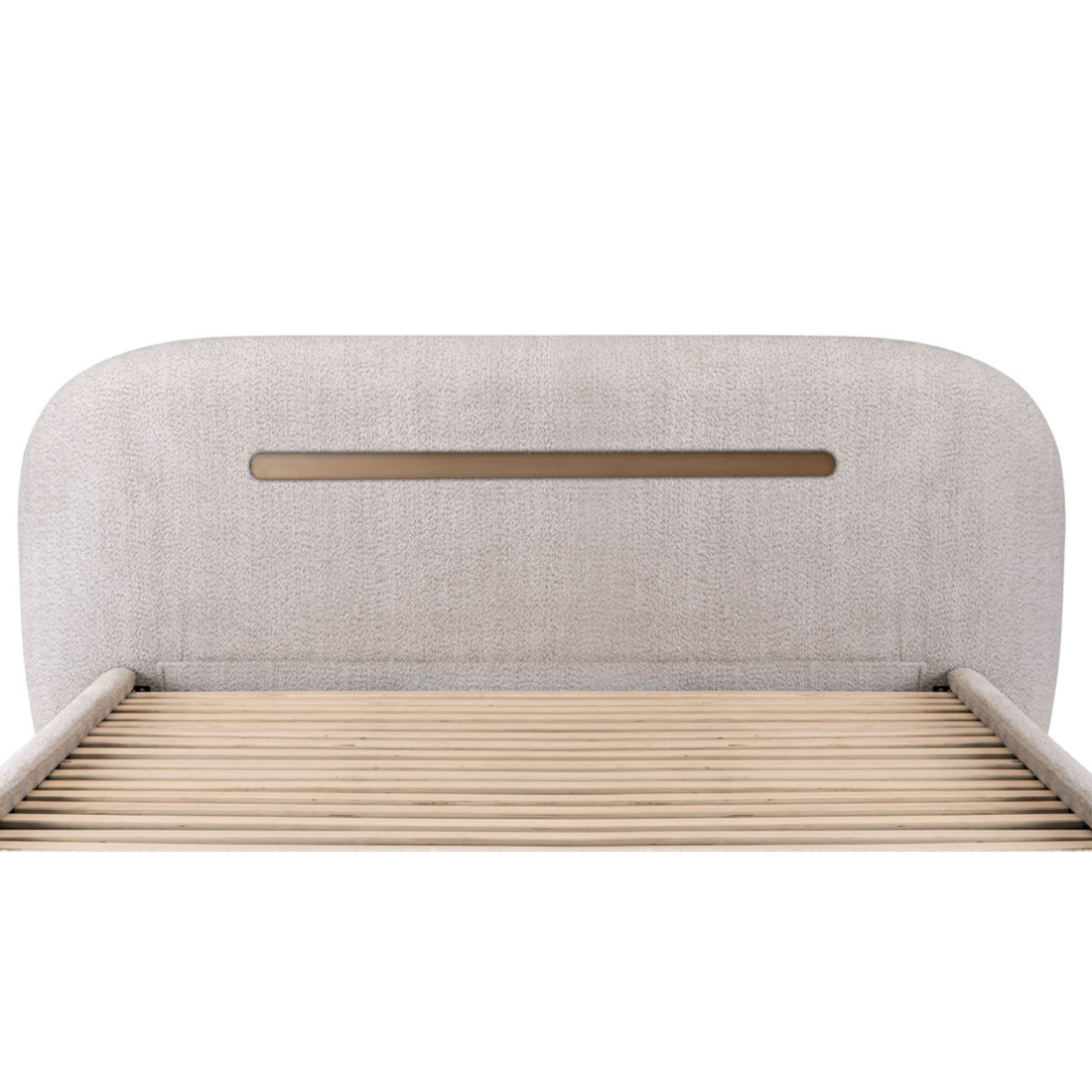 Poppy Fabric Upholstered Bed with Metal Frame