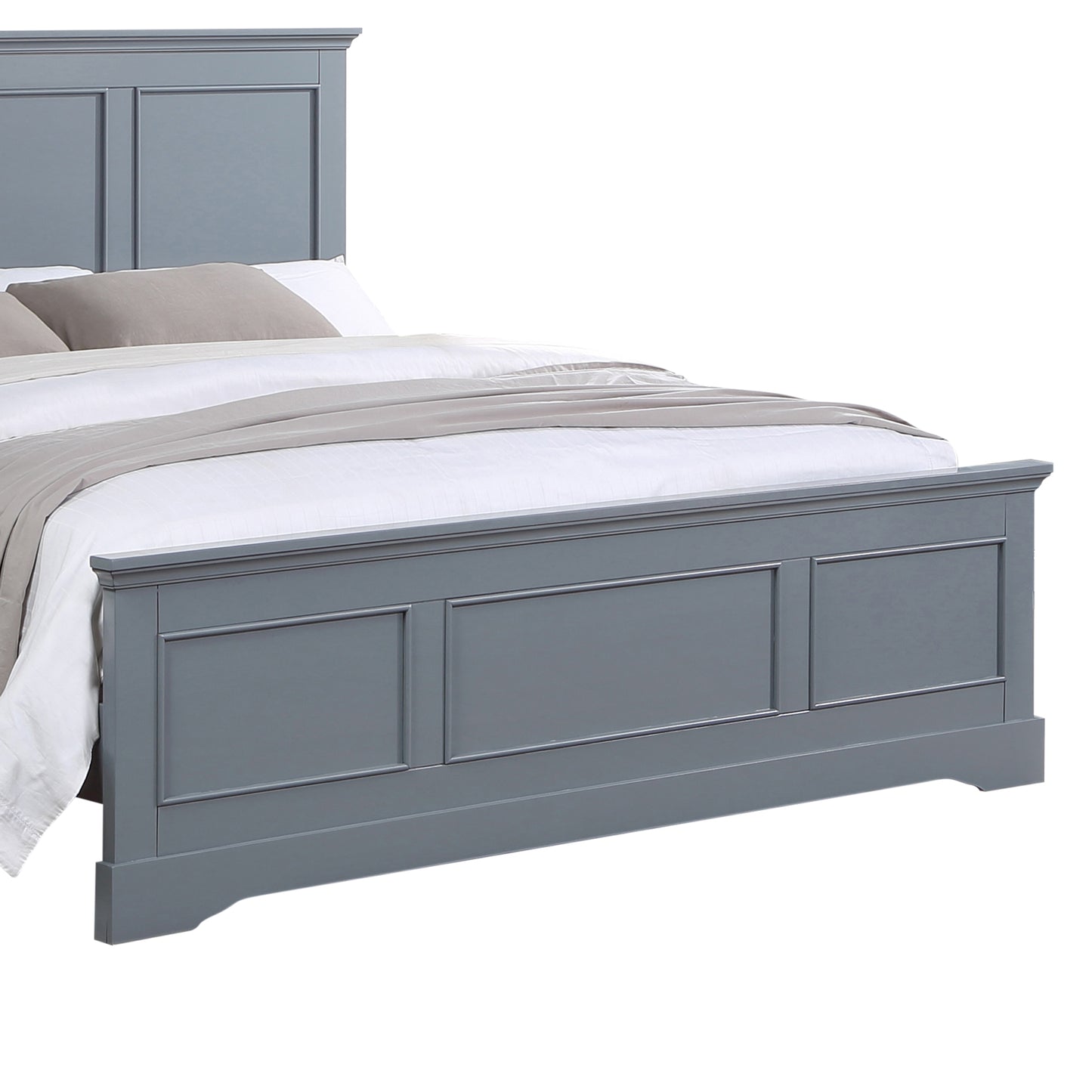 Spencer Gray Solid Wooden Bed frame Slats support With Multiple Size