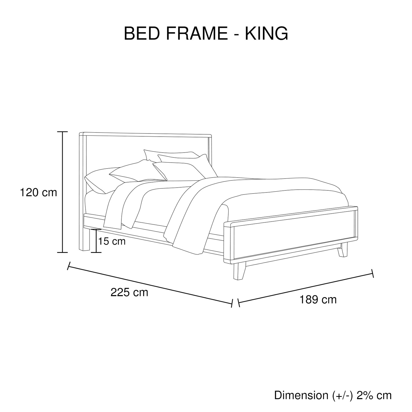 Woodland Solid Pine Wood Bed Frame In Rustic Texture Multiple Size Bed Frame