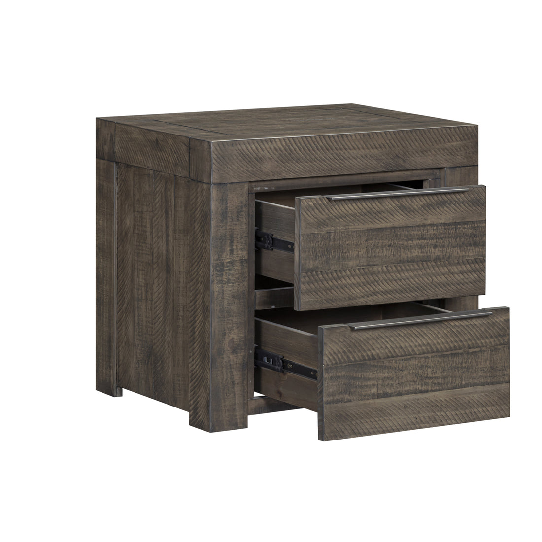 Cromwell 2-Drawer Bedside Table with Slim Metal Handles