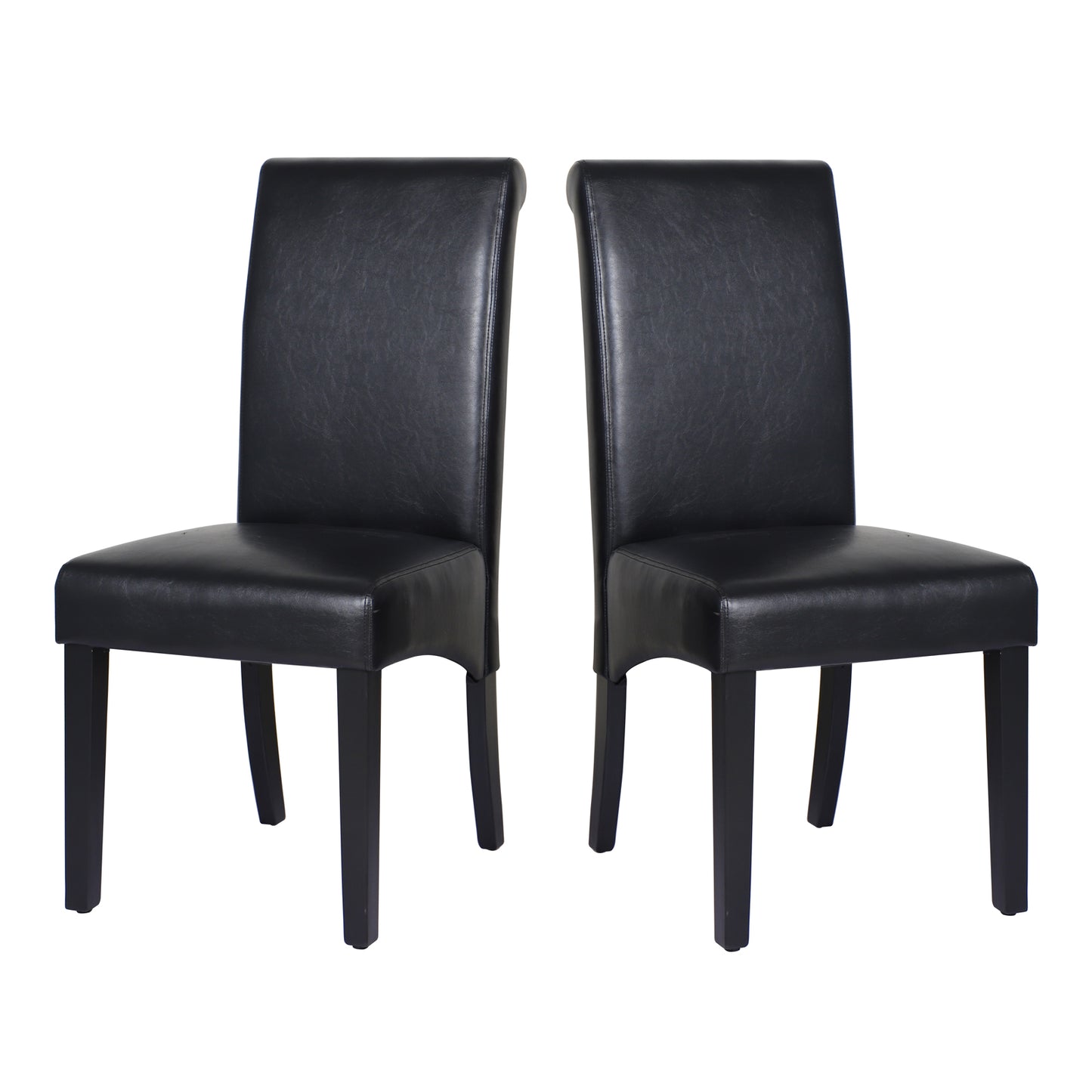 New 2x Swiss wooden Frame Leatherette Dining Chairs in Multiple Colour