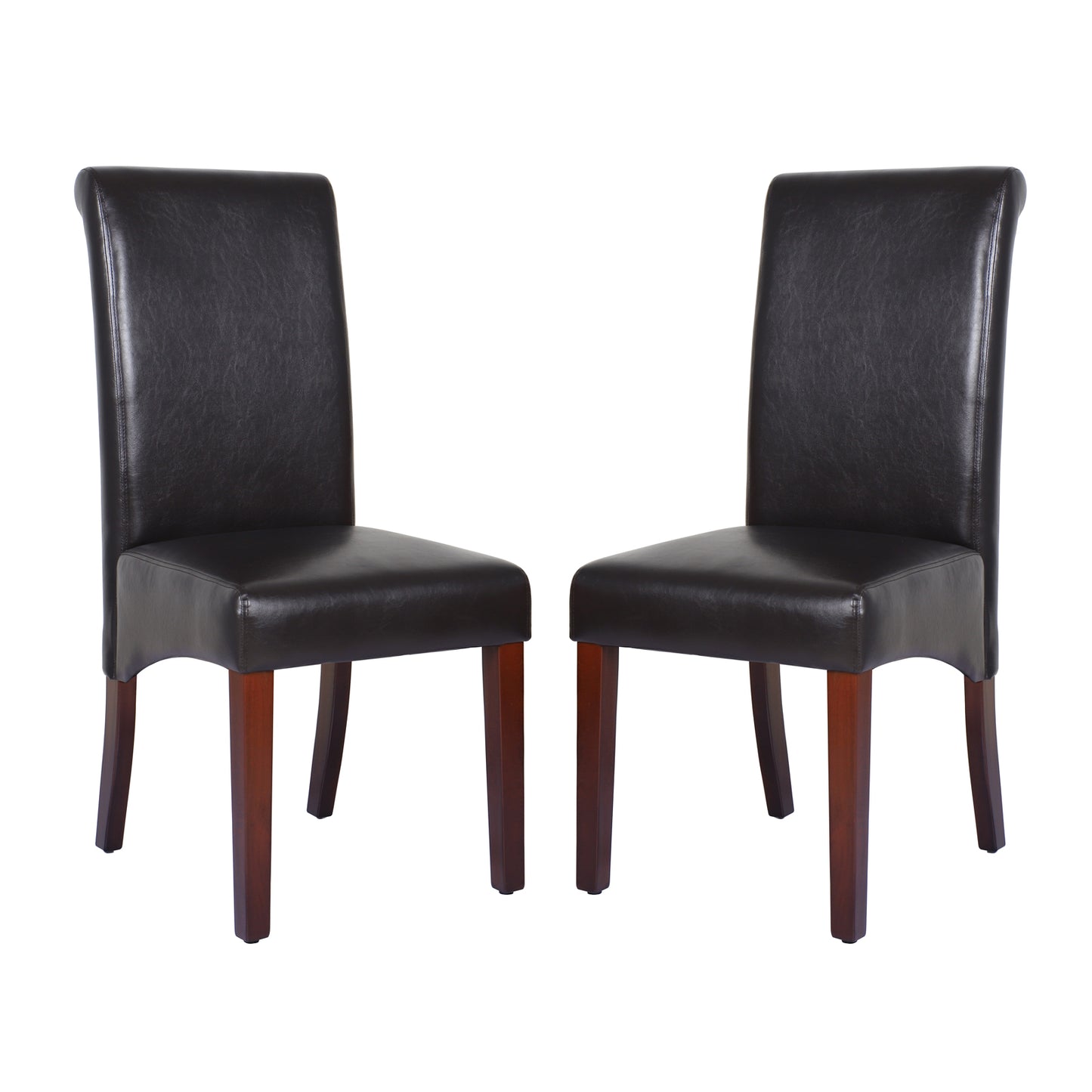 New 2x Swiss wooden Frame Leatherette Dining Chairs in Multiple Colour