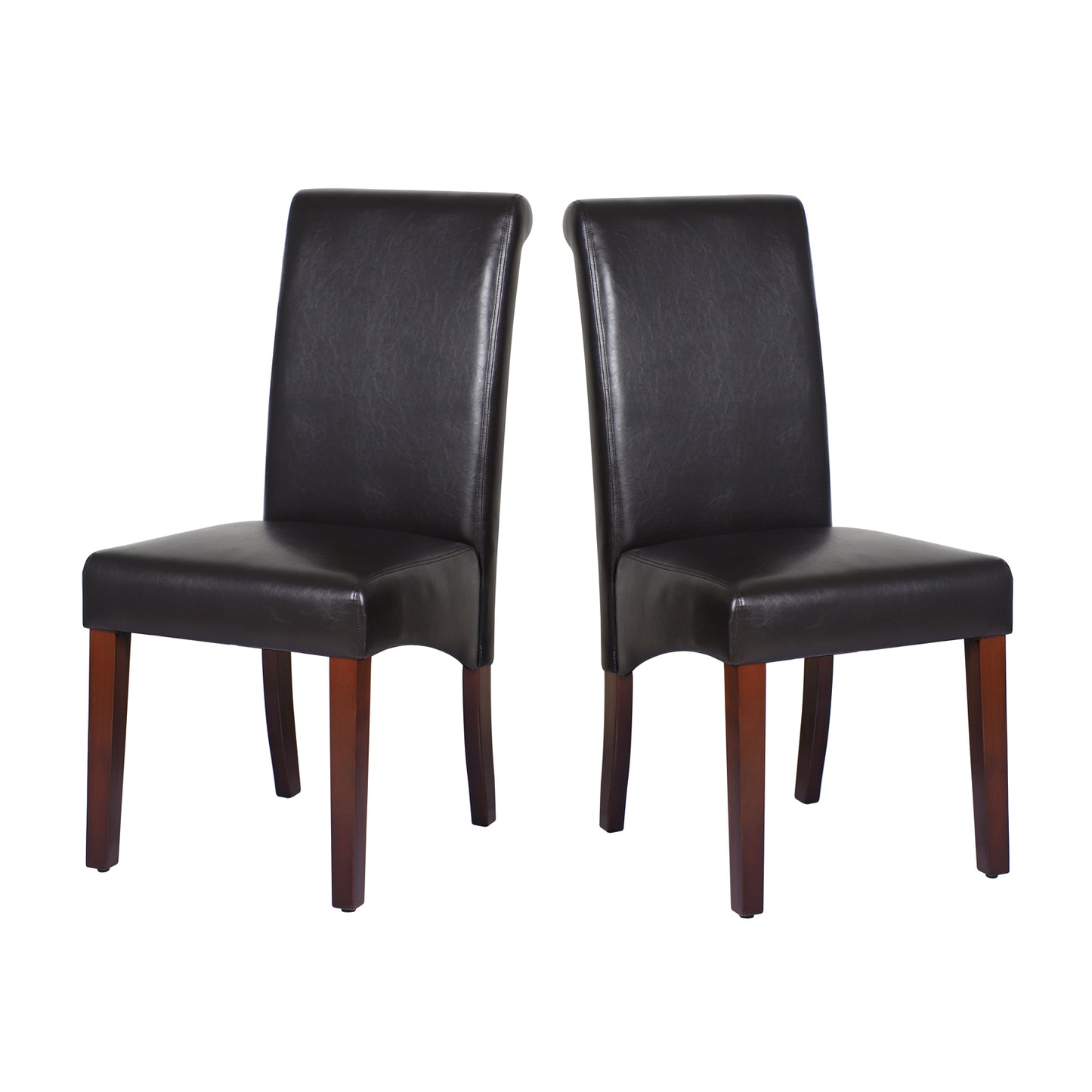 New 2x Swiss wooden Frame Leatherette Dining Chairs in Multiple Colour