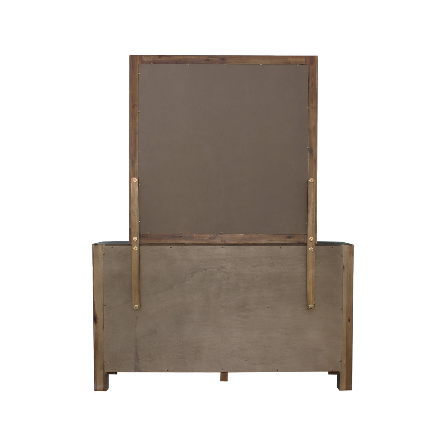 Nowra 6 Drawers Dressing Chest In Solid Acacia Timber with Mirror