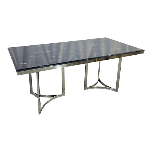 Fancy Dining Table Stainless Gold Frame & Top Marble in Multiple Colour