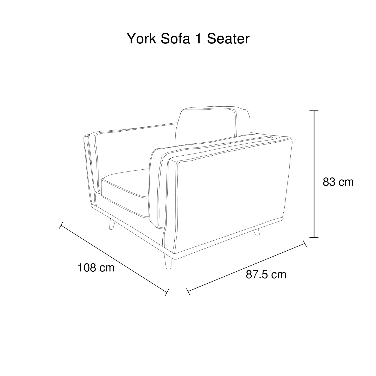 York 3+2+1 Seater Sofa Fabric or PU Leatherette Lounge Set with Wooden Frame in Multiple Colour