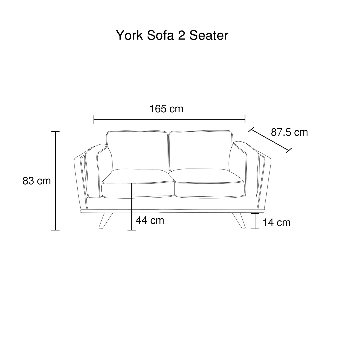 York 3+2+1 Seater Sofa Fabric or PU Leatherette Lounge Set with Wooden Frame in Multiple Colour