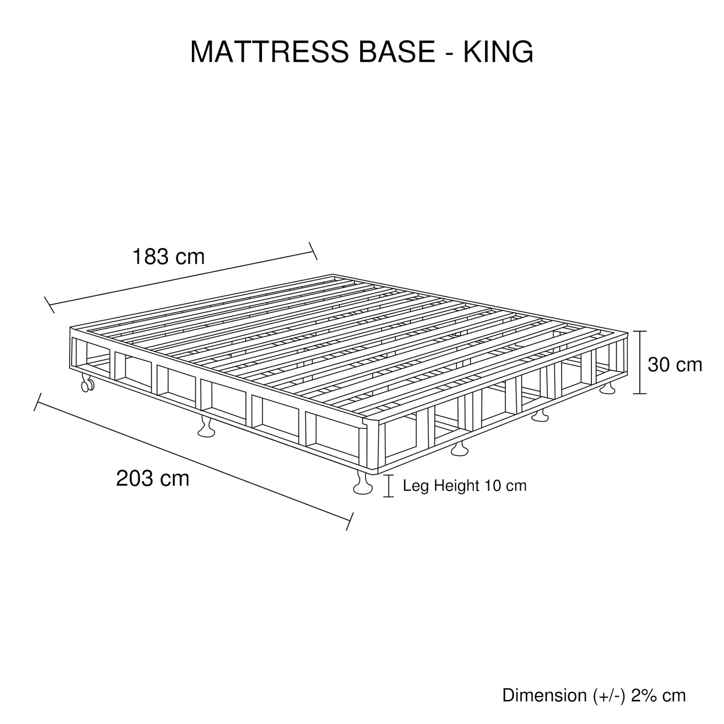 Wooden Mattress Base Ensemble Solid Slat With Removable Cover