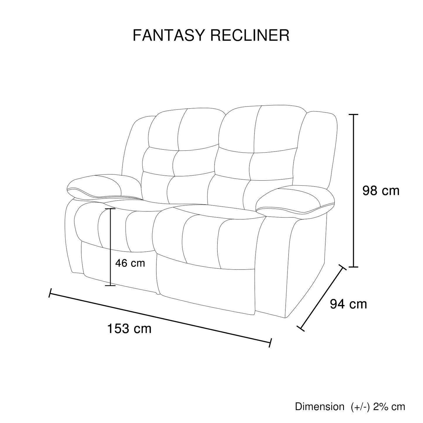 Fantasy 3+2 Seater Recliner Sofa In Faux Leather Lounge Wooden Frame Couch In Multiple Colour