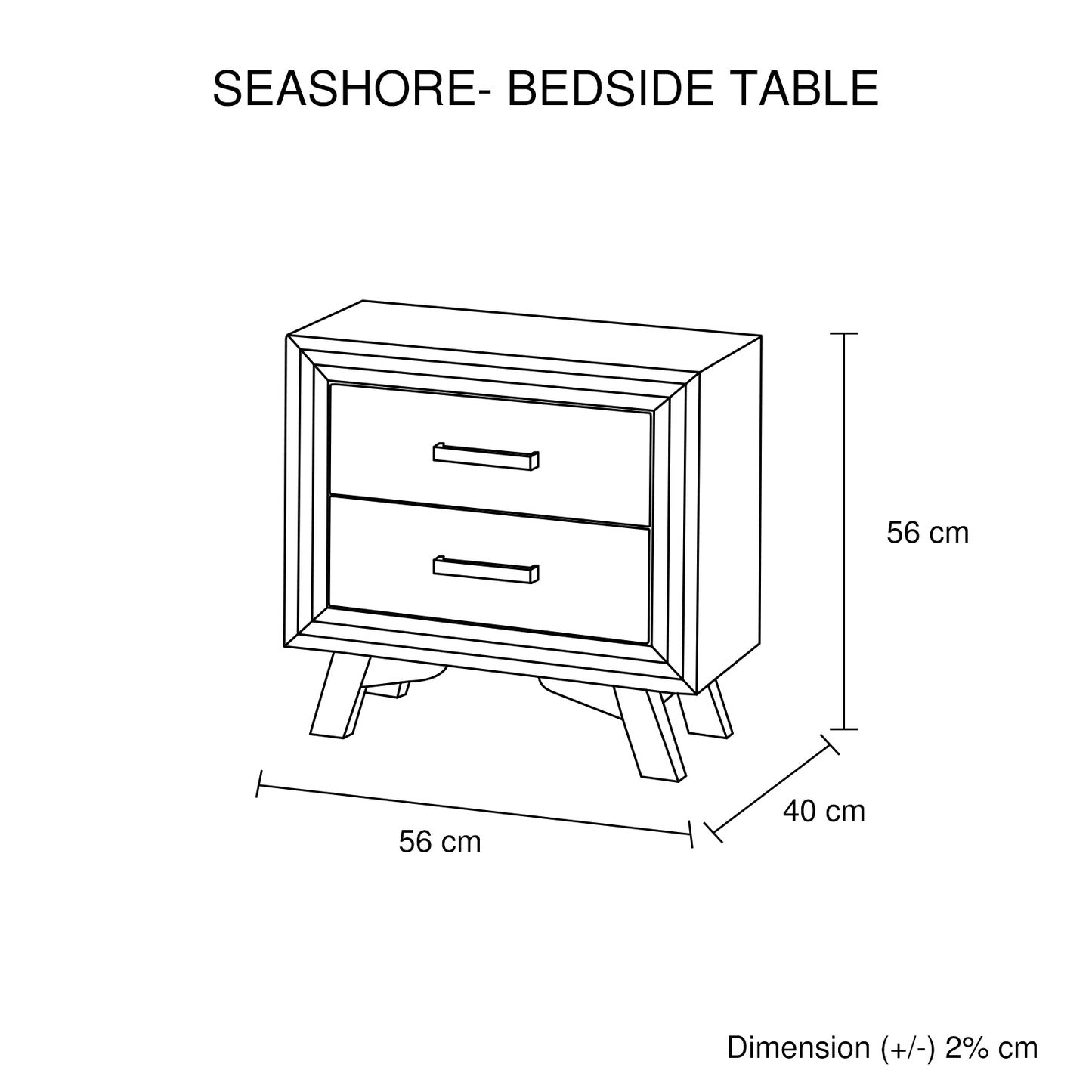 Seashore 4 Pcs Bedroom Suite in Solid Acacia Timber in Silver Brush Colour