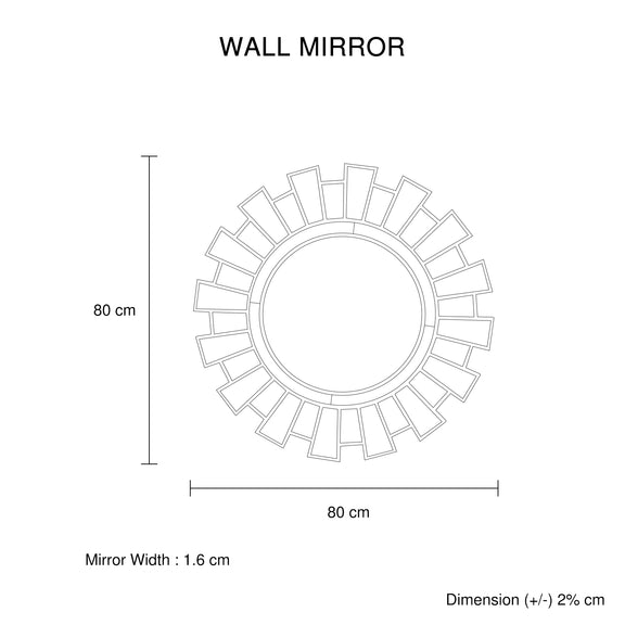 Versatile Decorative Wall Mirror with Glass Construction