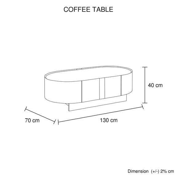Venus Dark Walnut Coffee Table with Storage Compartment