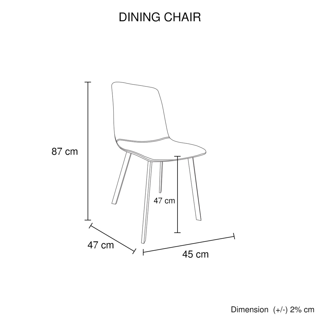 Leo 6X Dining Chair Leather Minimalistic Seat Modern Easy to Clean