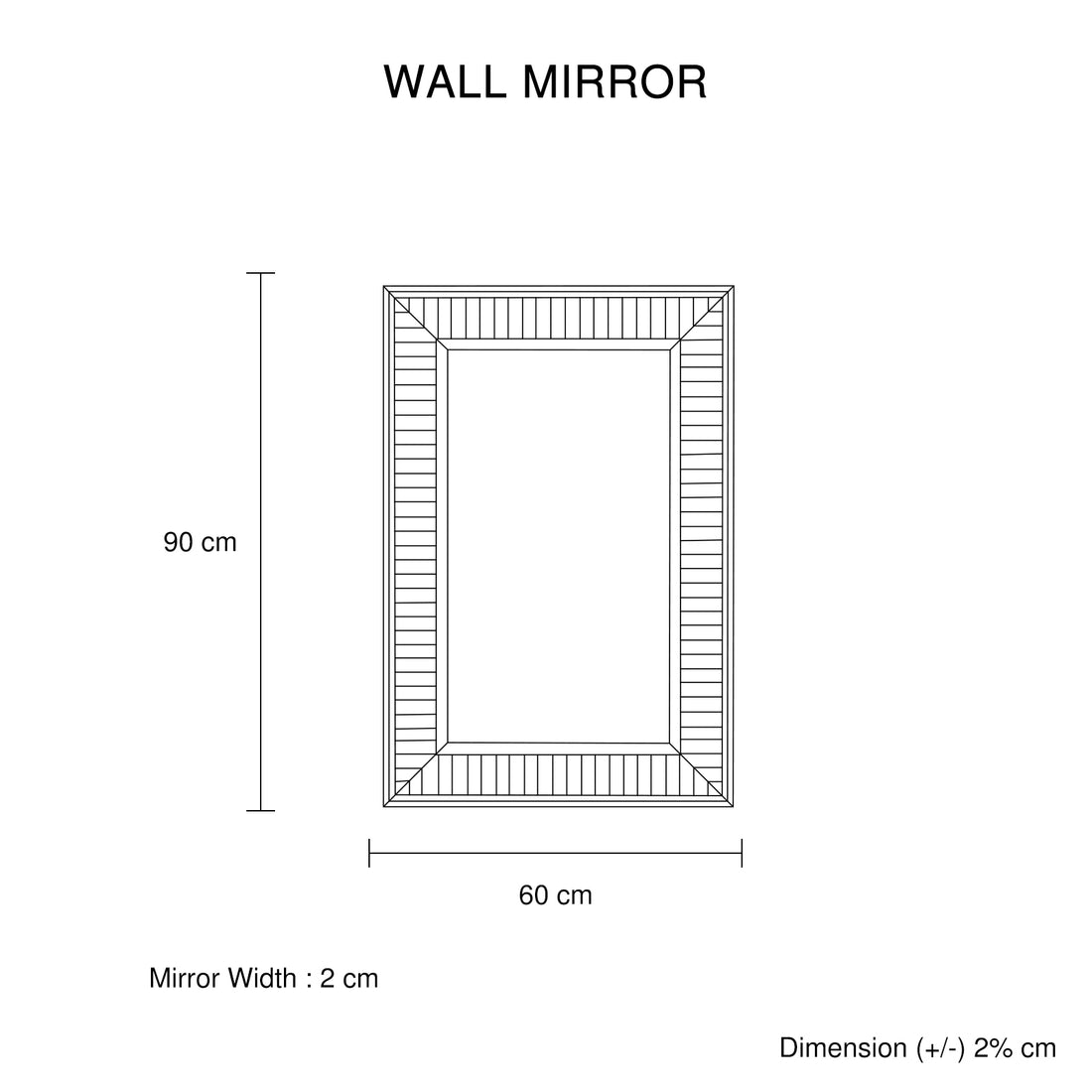 Contemporary Rectangular Wall Mirror in Timeless Silver with Premium Glass
