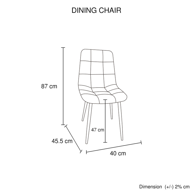 Monaco 6X Dining Chair Fabric Upholstered Modern Soft & Comfy
