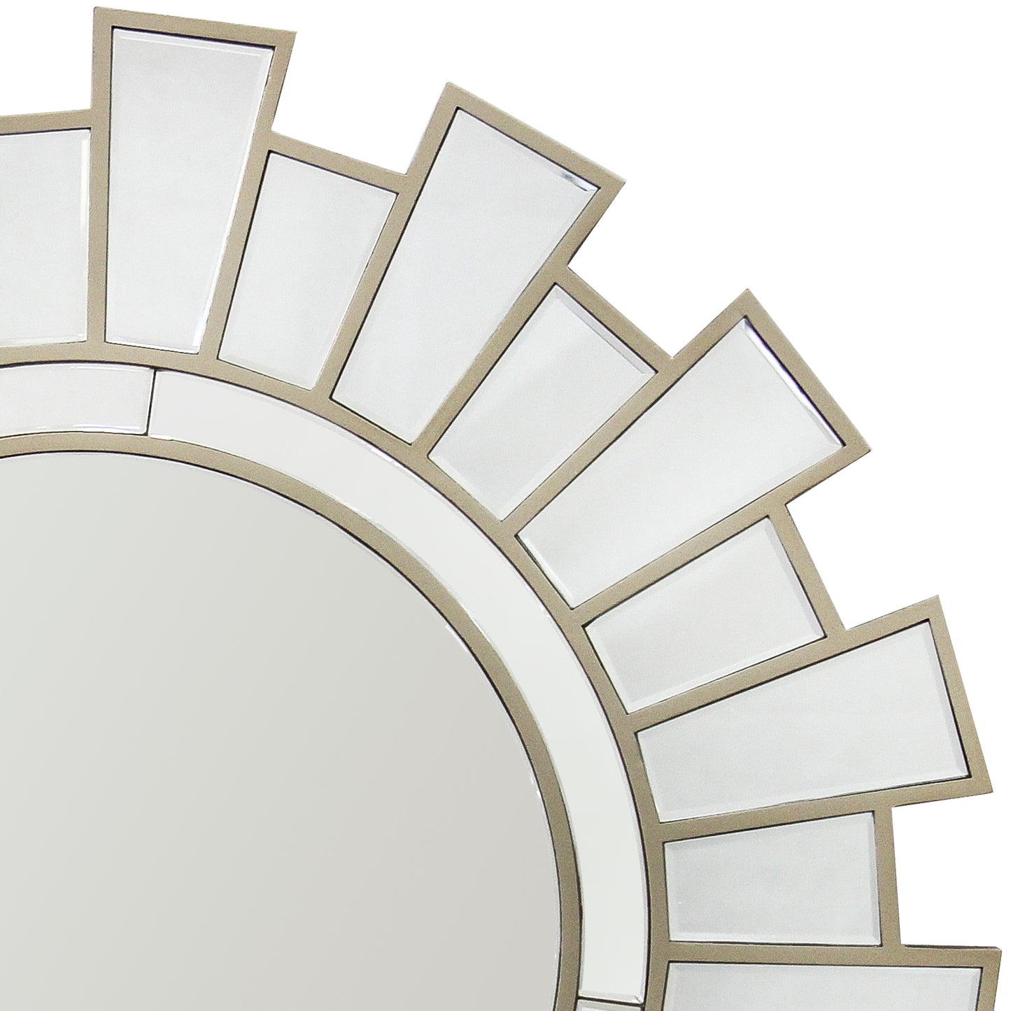 Versatile Decorative Wall Mirror with Clear Image and Premium MDF & Glass Construction