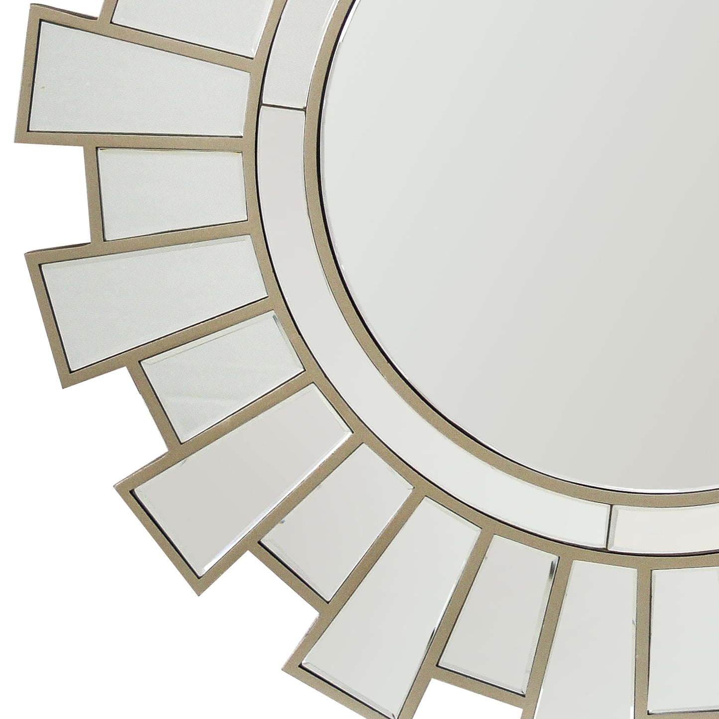 Versatile Decorative Wall Mirror with Clear Image and Premium MDF & Glass Construction