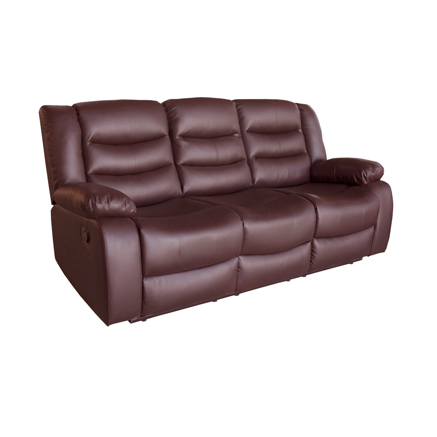 Fantasy 3 Seater Recliner Sofa In Faux Leather Lounge Wooden Frame Couch In Multiple Colour