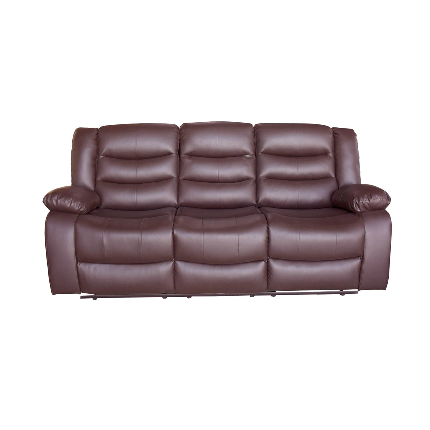 Fantasy 3 Seater Recliner Sofa In Faux Leather Lounge Wooden Frame Couch In Multiple Colour