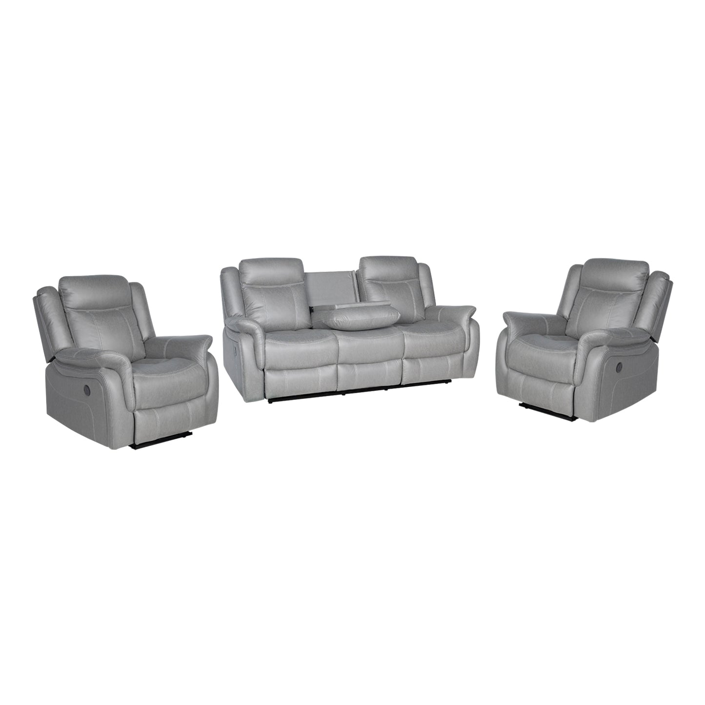 Carlton 3R+1R+1R Finest Fabric Recliner Sturdy Construction Metal Mechanism