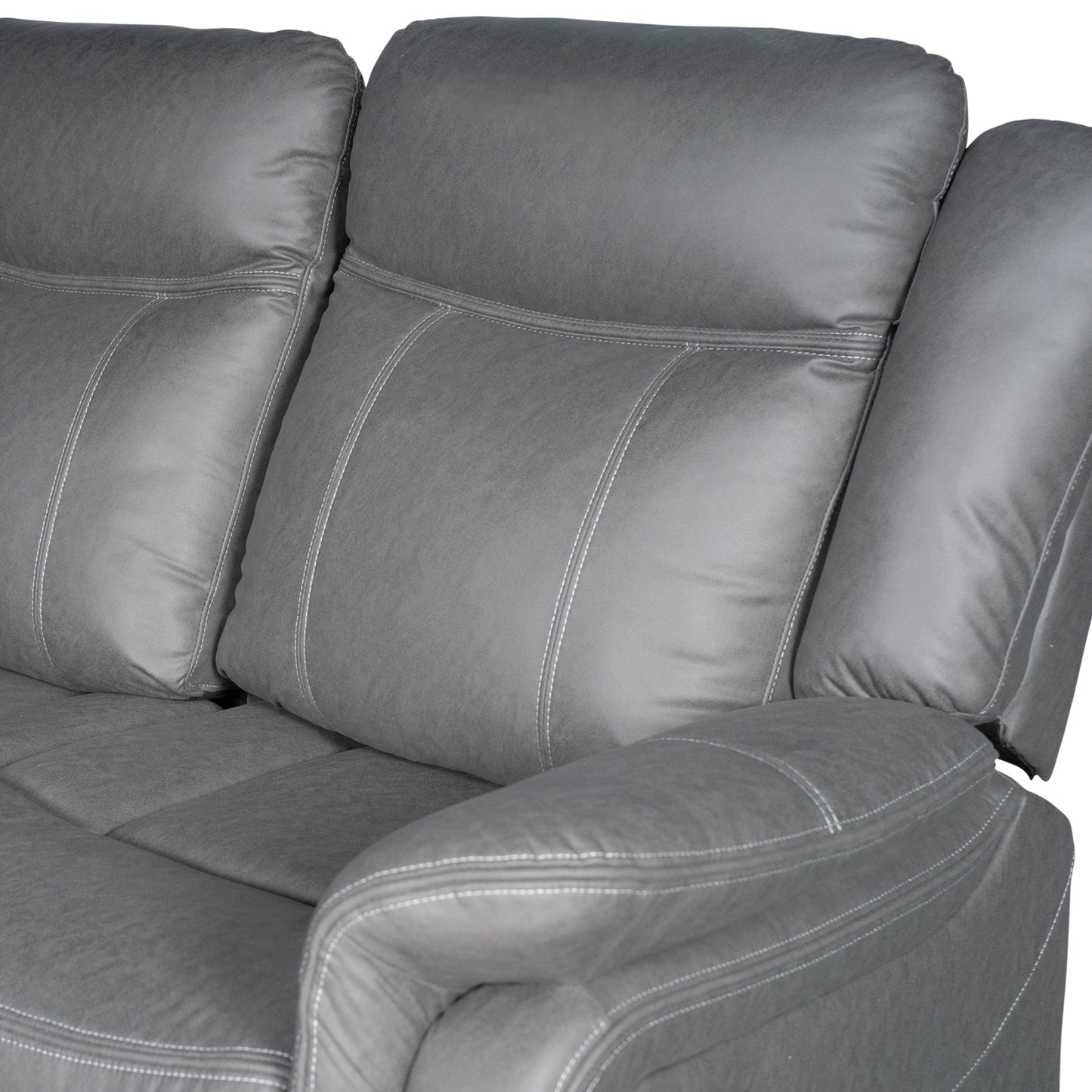 Carlton 3R+1R+1R Finest Fabric Recliner Sturdy Construction Metal Mechanism