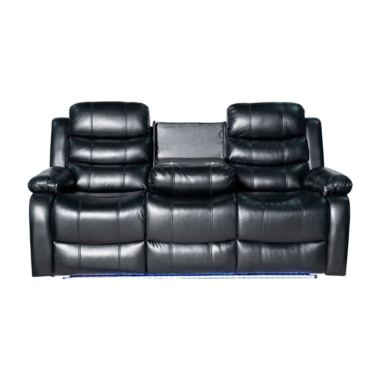 Chelsea 3R+2R Seater Finest Leatherette Recliner Feature Console LED Light Ultra Cushioned