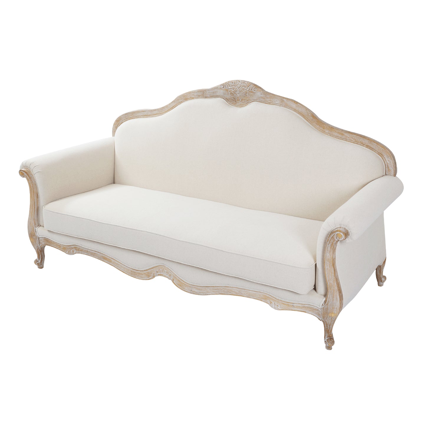 Lille 3+2 Seater Beige Fabric Sofa with 1x Wing Chair