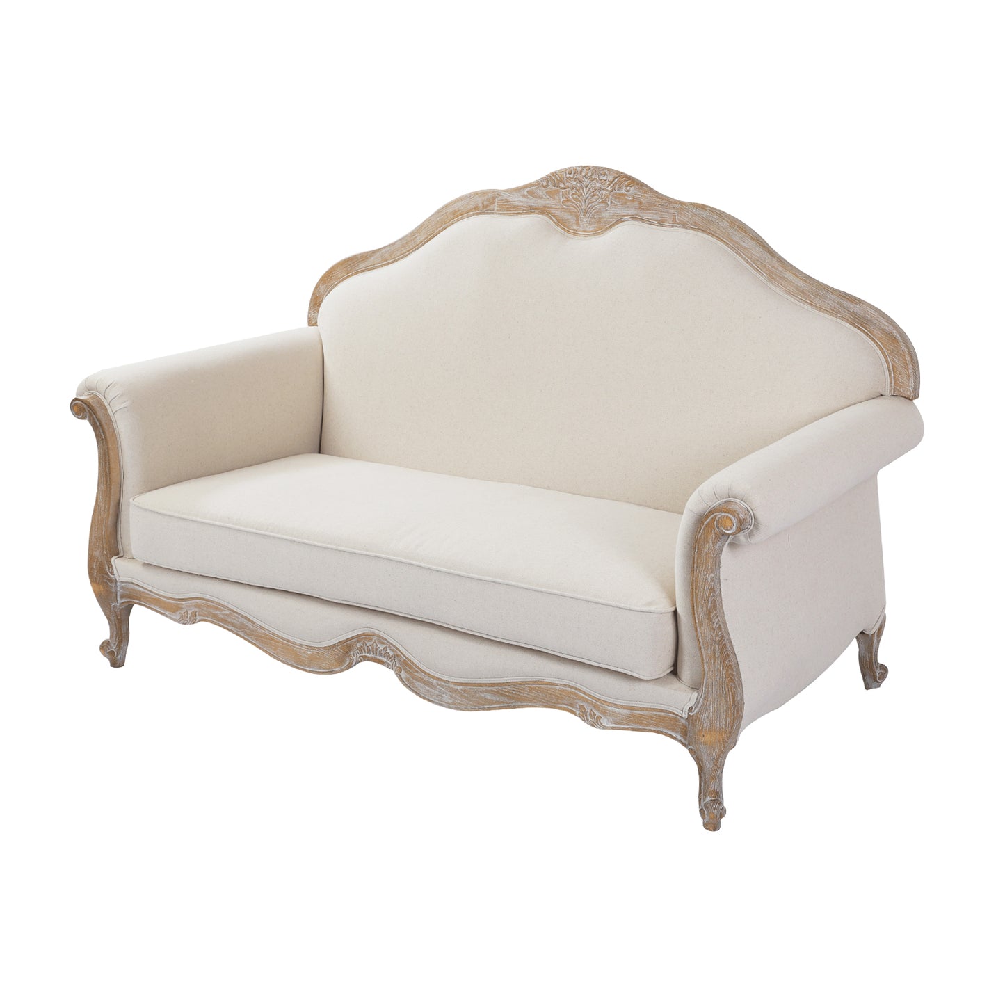 Lille 3+2 Seater Beige Fabric Sofa with 1x Wing Chair