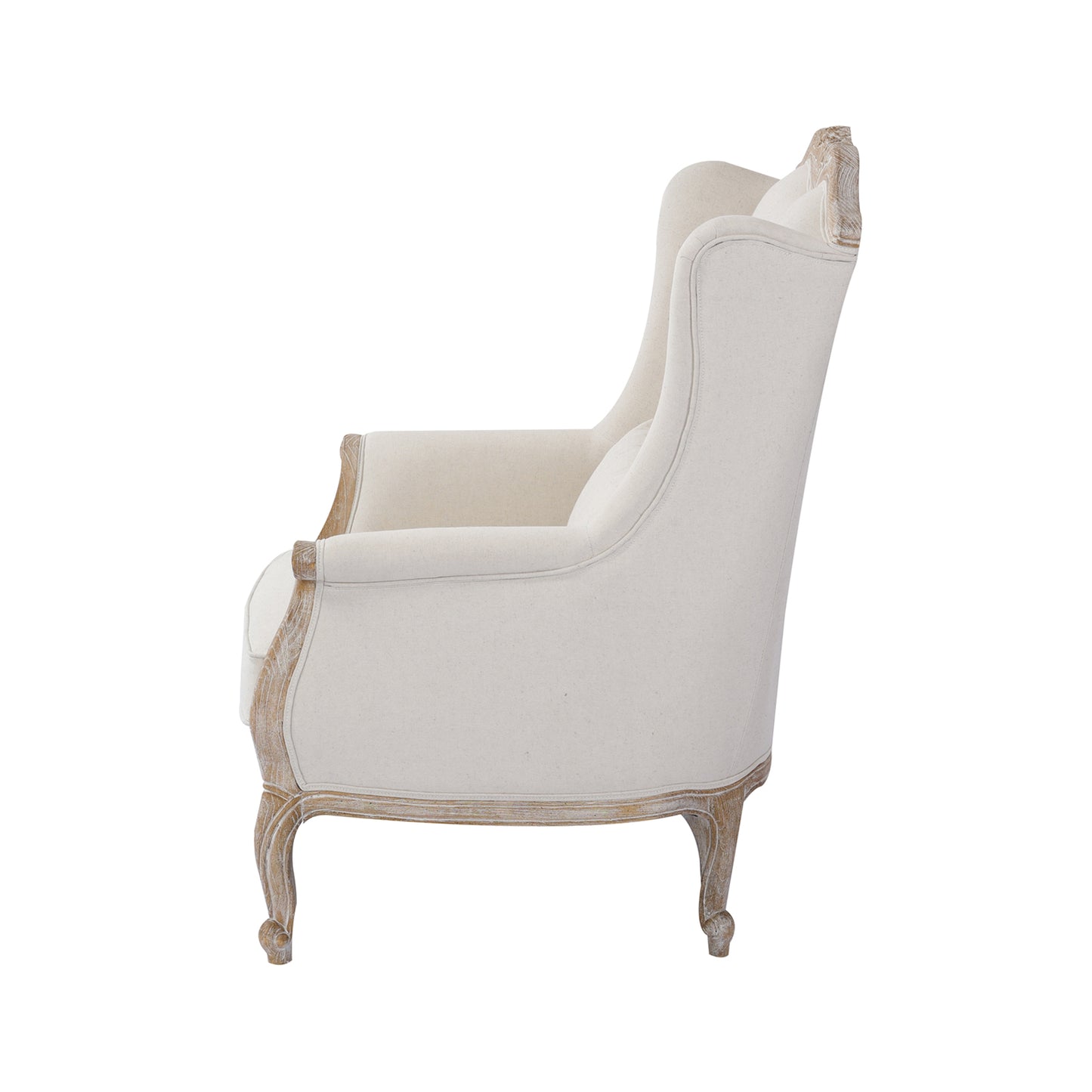 Lille 3+2 Seater Beige Fabric Sofa with 1x Wing Chair