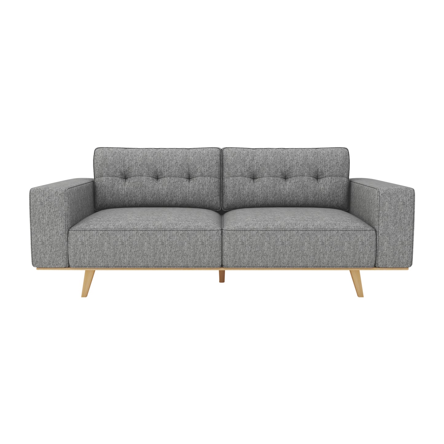 Dallas 3 Seater Sofa Fabric Upholstery Grey Colour Pocket Spring Wooden Frame
