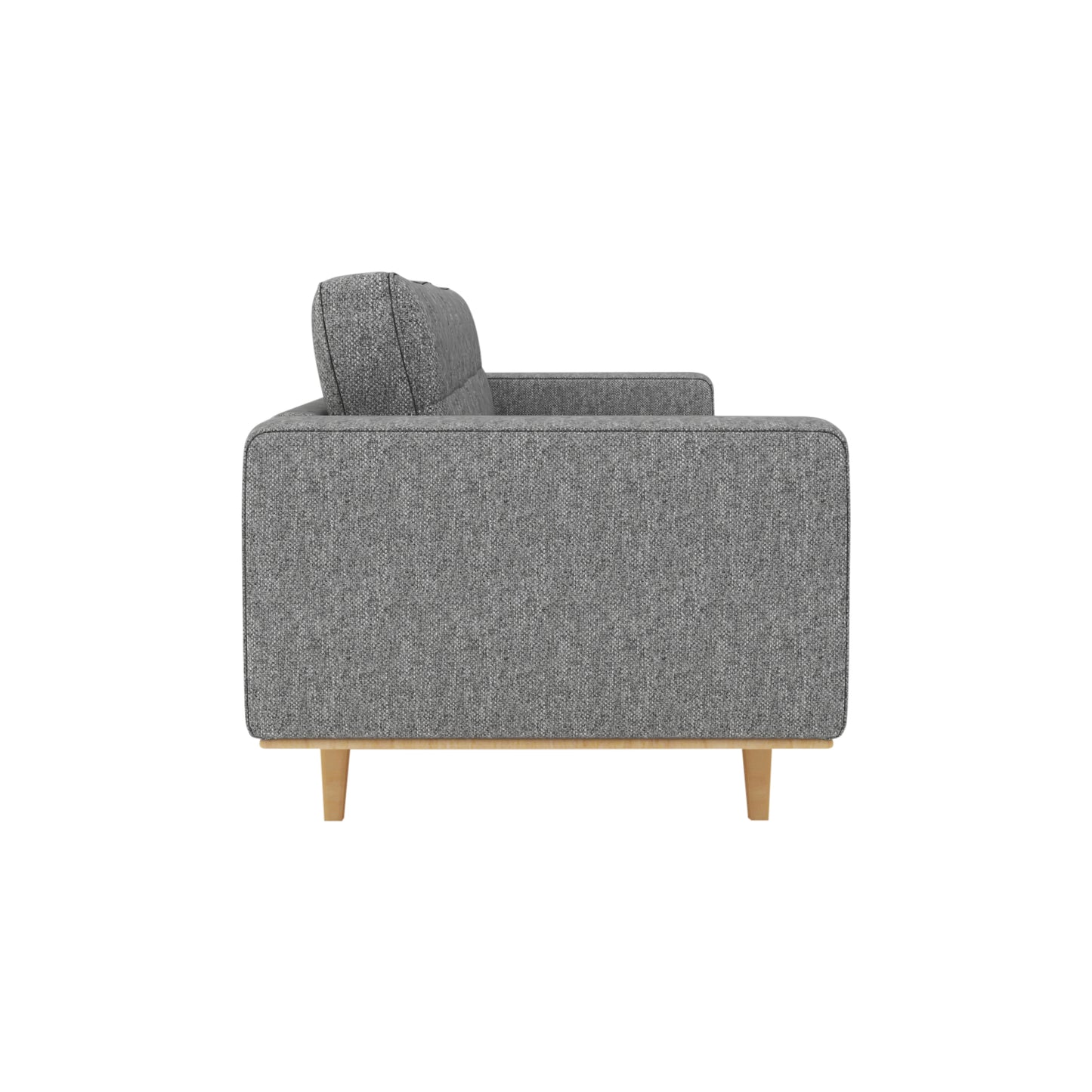 Dallas 3 Seater Sofa Fabric Upholstery Grey Colour Pocket Spring Wooden Frame
