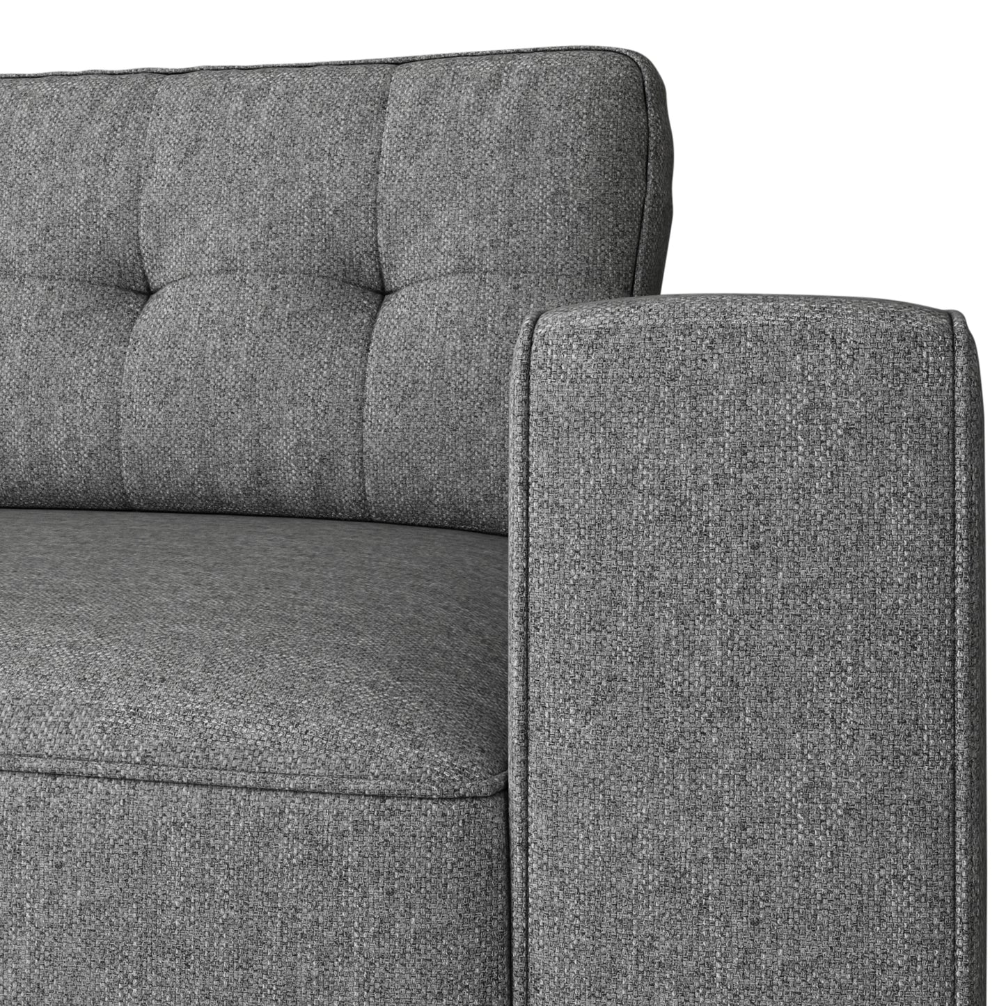 Dallas 3 Seater Sofa Fabric Upholstery Grey Colour Pocket Spring Wooden Frame