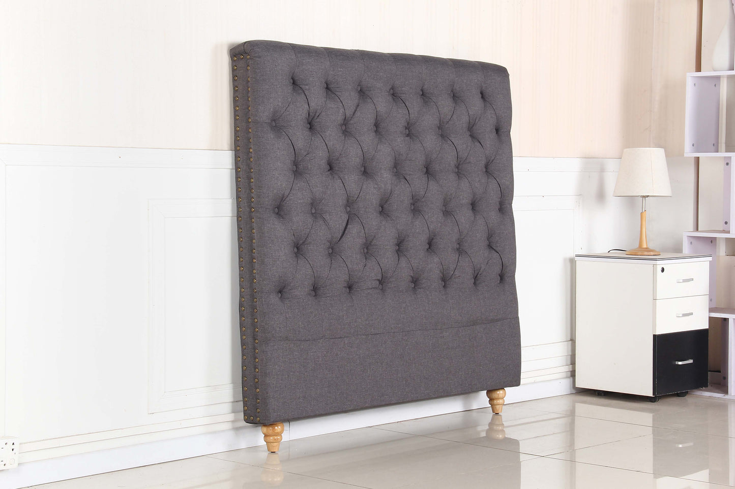 Sean Fabric Bed Headboard In French Provincial Design in Multiple Size and Colors