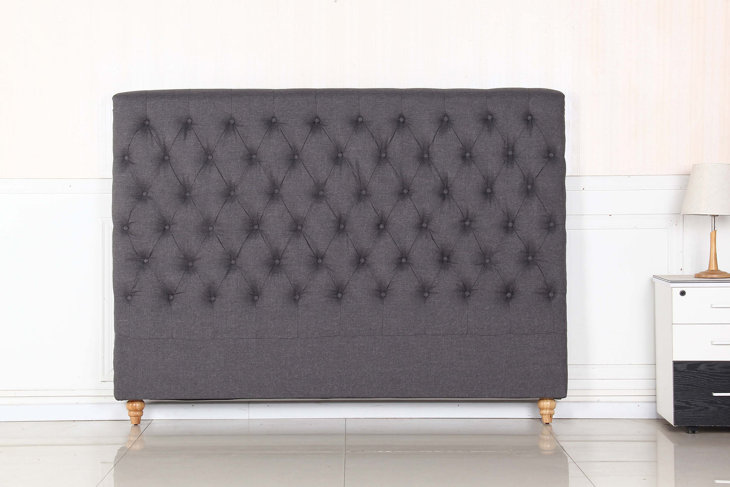 Sean Fabric Bed Headboard In French Provincial Design in Multiple Size and Colors