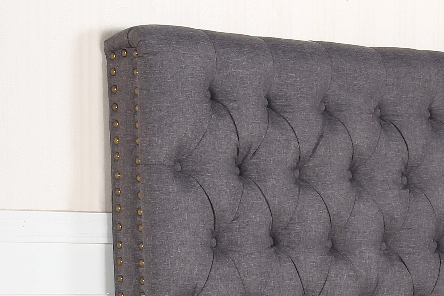 Sean Fabric Bed Headboard In French Provincial Design in Multiple Size and Colors
