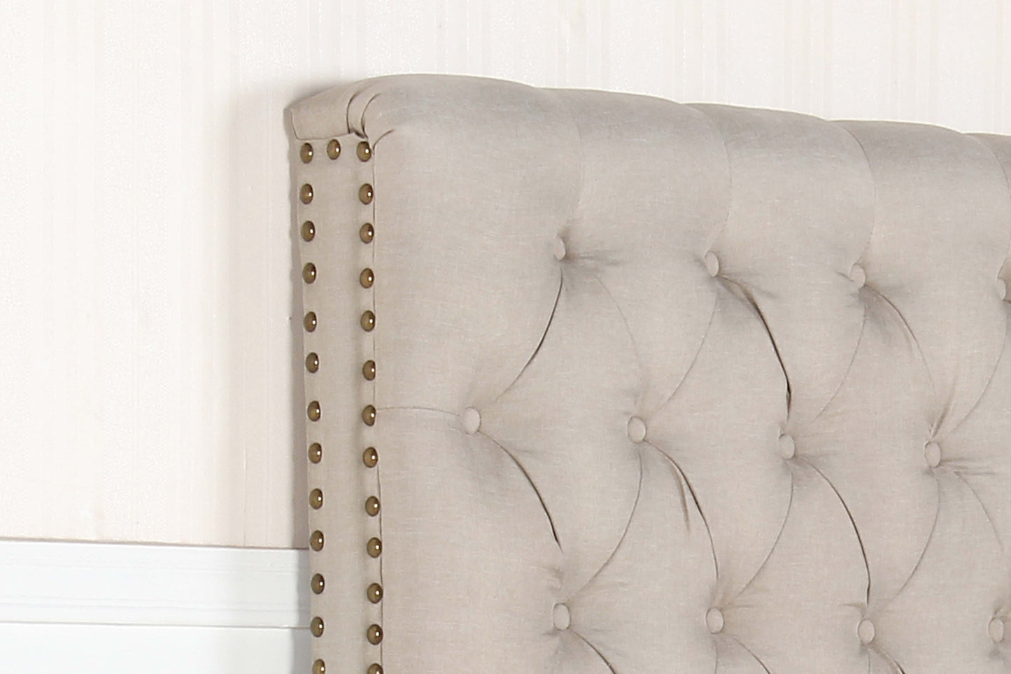 Sean Fabric Bed Headboard In French Provincial Design in Multiple Size and Colors