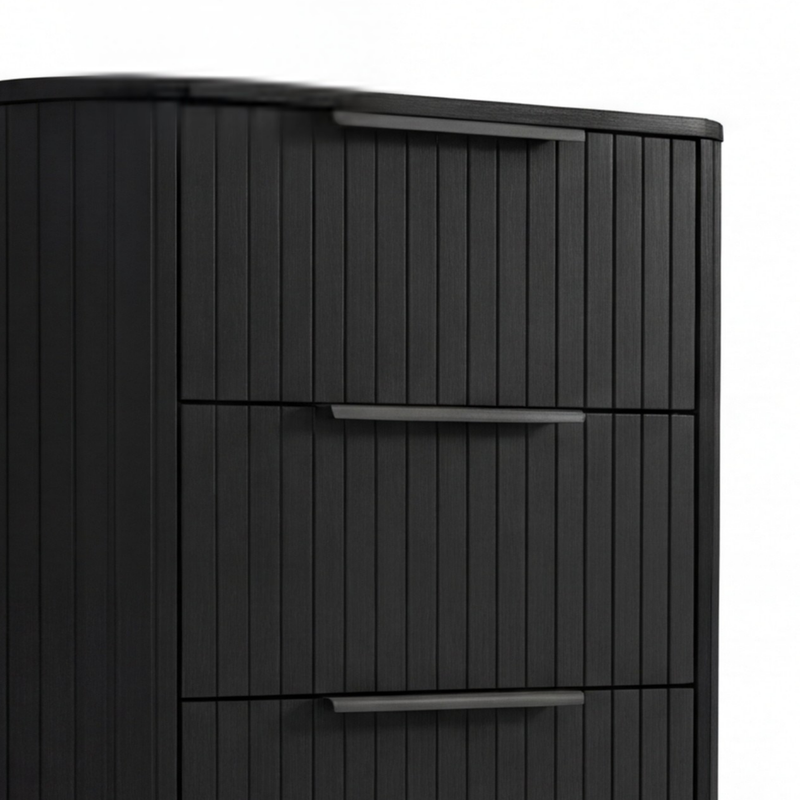Arlo Solid Rubber Wood Tallboy with Storage Drawer