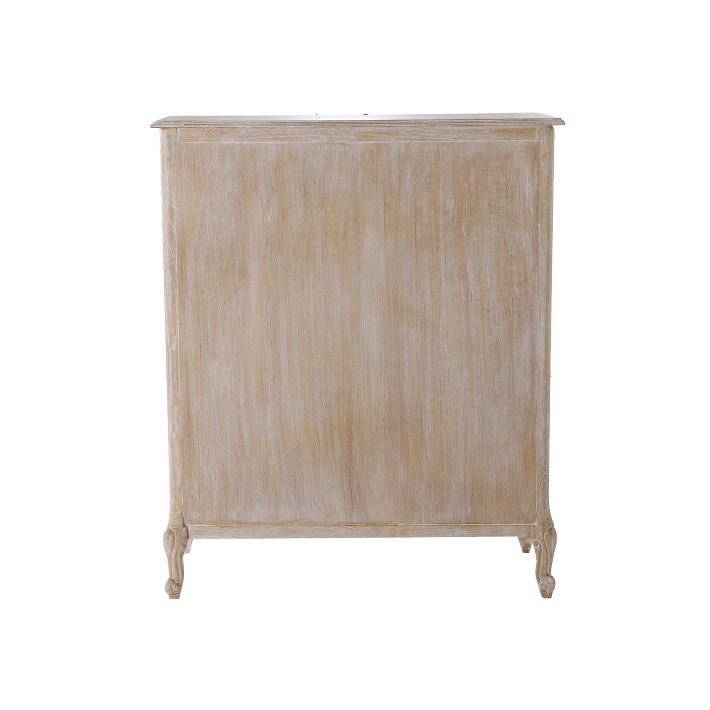 Lille Oak Wood Plywood Veneer White Washed Finish Storage Drawers Tallboy
