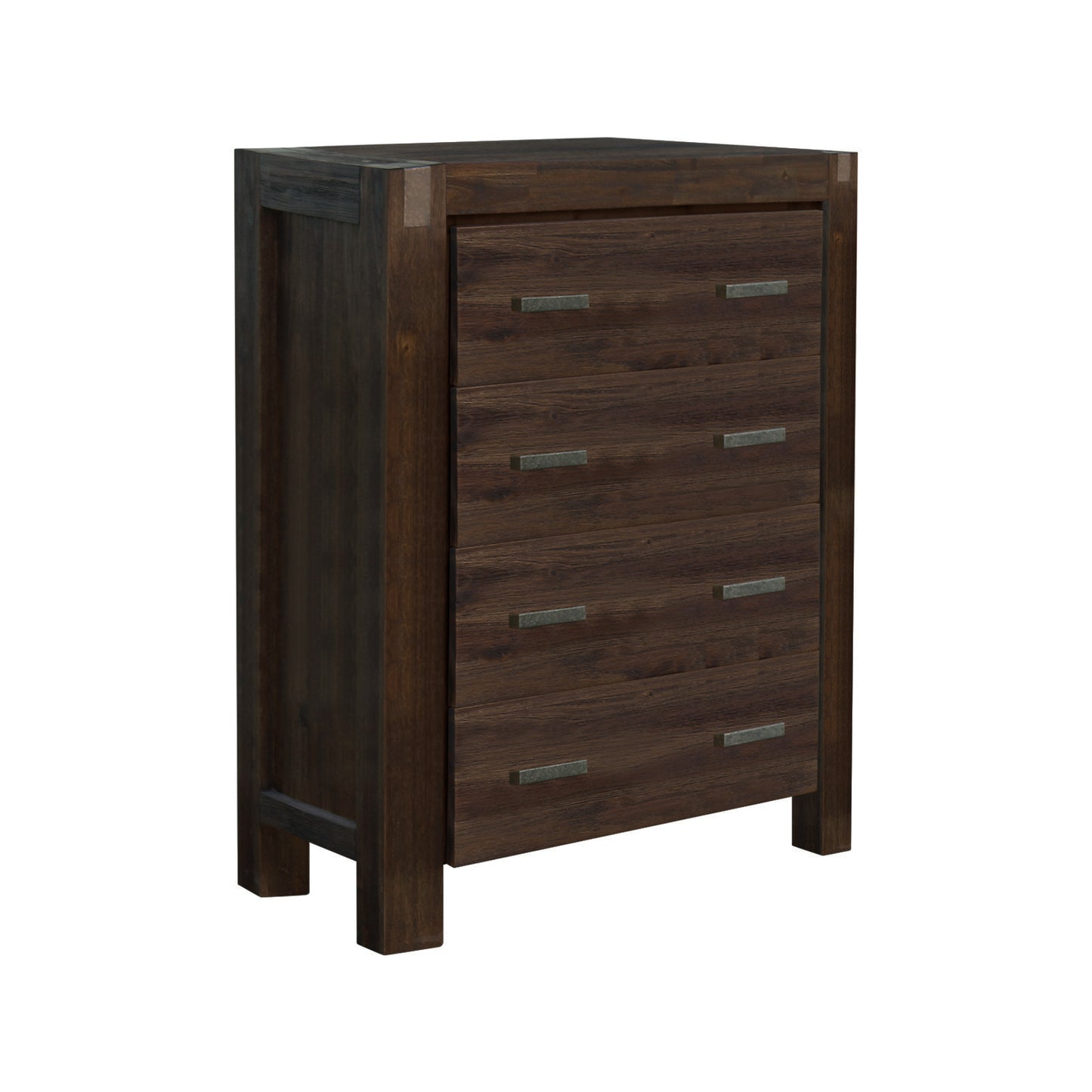 Nowra Tallboy 4 Storage Drawers In Solid Acacia Timber In Multiple Colour