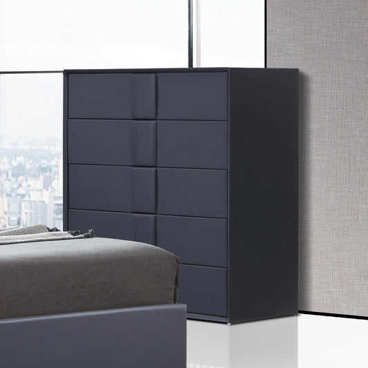 Prado Tallboy MDF Construction Fabric Upholstery Five Storage Drawers