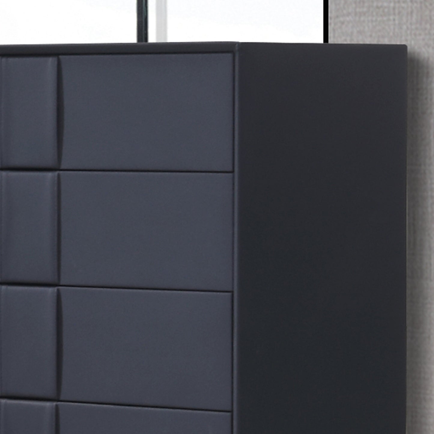 Prado Tallboy MDF Construction Fabric Upholstery Five Storage Drawers