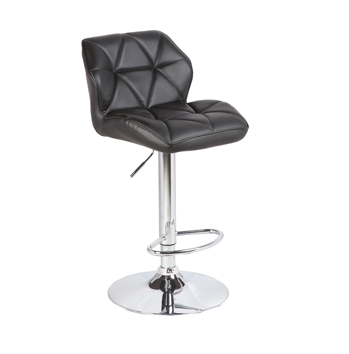 2X Xena Faux Leather Mid High Back Rest Crome Base Gas Lift Bar Stool